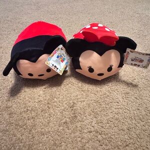 Disney Mickey and Minnie Plush Set - Red and Black